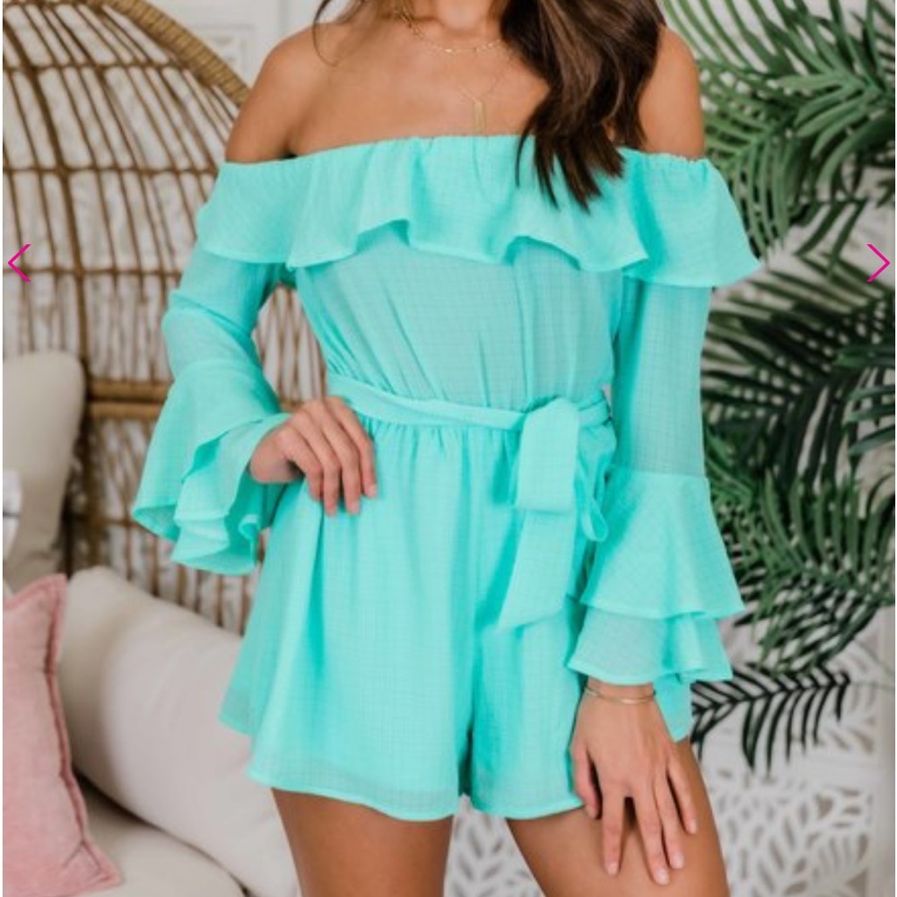 Always My Sweetest Love Mint Romper